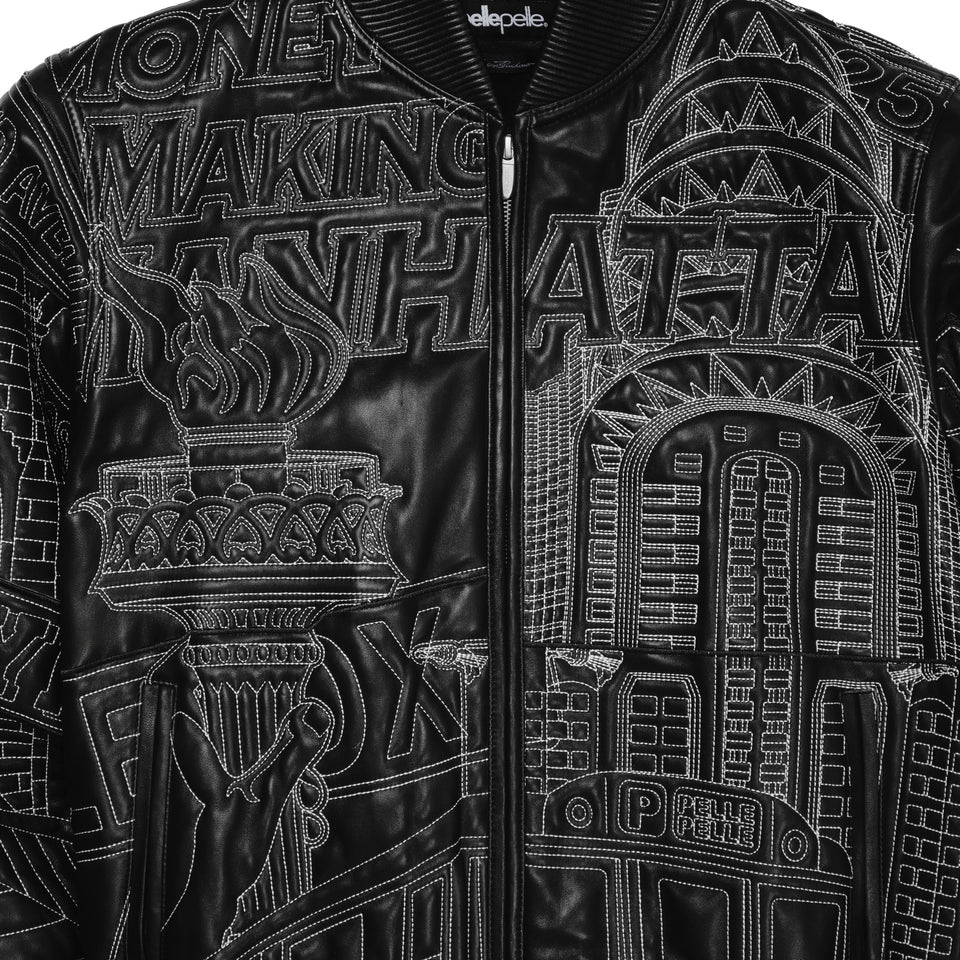 Pelle Pelle NYC Boro Quilted Black Jacket view 11