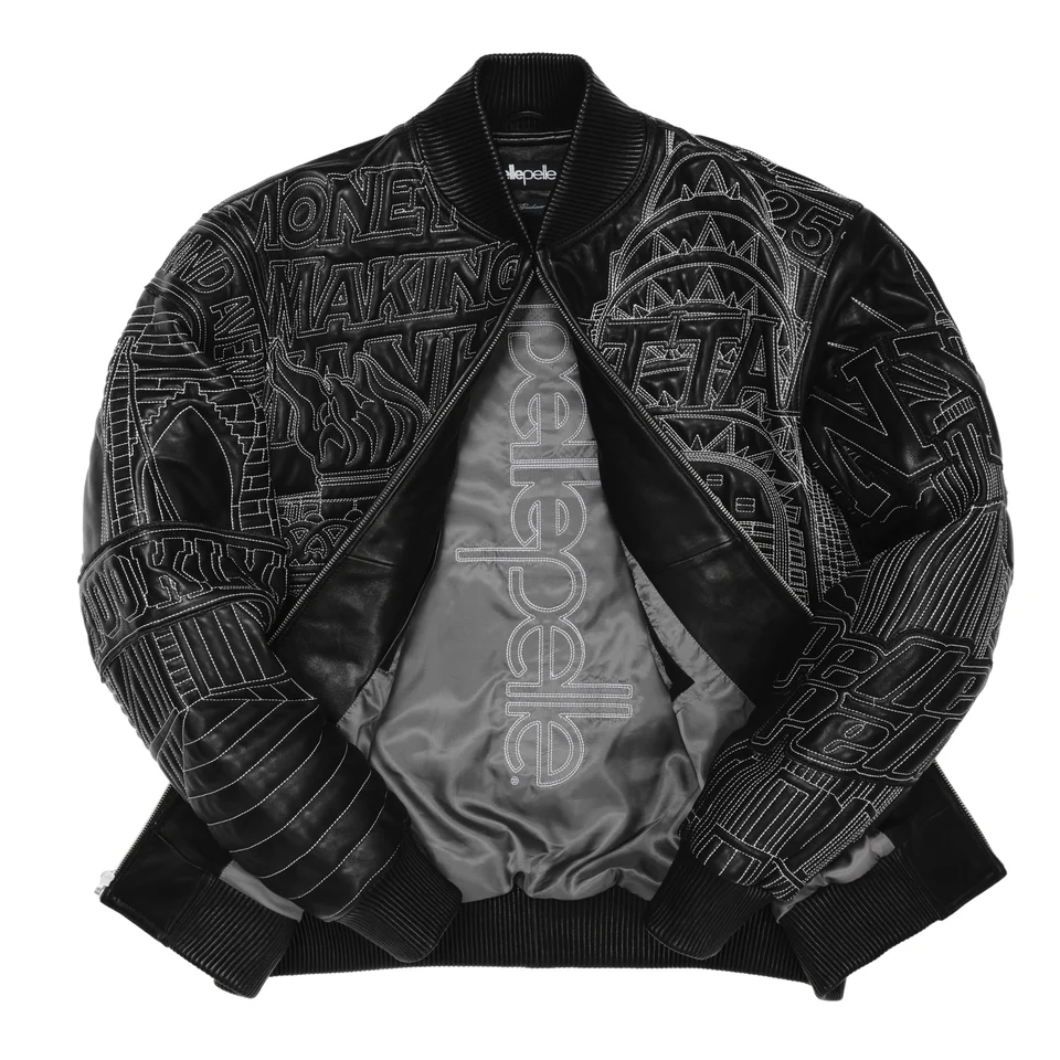 Pelle Pelle NYC Boro Quilted Black Jacket view 6